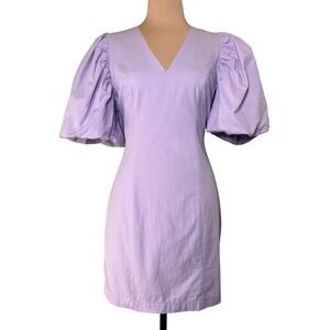 Endless‎ Rose Puff Sleeve V-Neck Mini Cocktail Dress in Lilac Purple Size Medium